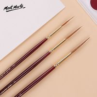 水彩画笔 黄狼尾勾线笔水粉丙烯勾线笔长出峰长杆圆峰画笔