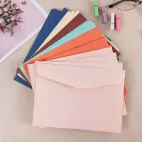 特种纸西式信封色无印空白小清新彩色教师节明信片贺卡信封30个