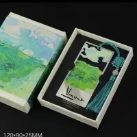 创意金属书签古典中国风千里江山神奈川梵高油画浮雕老师学生礼物