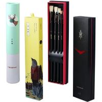 黑骑士丙烯油画水粉画笔扇形笔初学艺考联考水洗猪鬃11支装