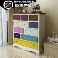 实木五斗柜简约抽屉式玩具收纳柜多层卧室储物柜子美式五斗橱鞋柜