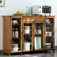 厨房架子置物架碗柜橱柜组合柜碗柜放碗分层家用收纳餐具柜餐边柜