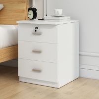 床头柜带锁简约现代收纳柜简易卧室多功能置物架床边柜子储物柜