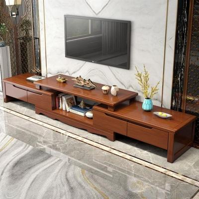 实木电视柜茶几组合新中式现代简约可伸缩卧室柜小户储物客厅家具