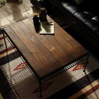 北欧美式loft家具复古工业风长方形茶几客厅创意沙发边几简易桌子