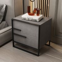 网红ins轻奢现代简约床头柜北欧烤漆储物柜科技布简易床边柜