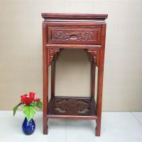 中式客厅沙发边几角几实木小茶几简约多层电话几实木带抽屉床头柜