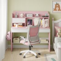 儿童学习桌书桌书架一体桌子卧室学生课桌椅家用写字桌简易电脑桌