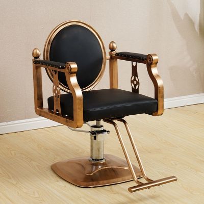 t复古铁艺美发椅发廊专用剪发椅可升降调节旋转椅理发椅