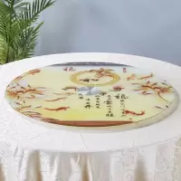 钢化玻璃餐桌转盘圆桌台面饭店吃饭桌转盘家用大圆旋转桌面转盘
