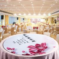 钢化玻璃家用转盘玻璃圆桌面旋转圆桌饭店转桌印花钢化玻璃桌面