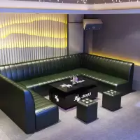 ktv沙发酒吧清吧音乐餐厅包厢咖啡厅练歌房u型l沙发卡座组合