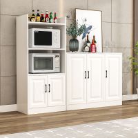 现代简约北欧时尚储物餐边柜厨房客厅酒柜靠墙微波炉置物架收纳柜