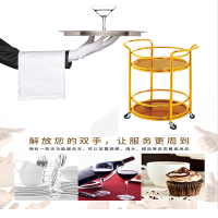 钛金不锈钢手推车酒水点心送餐车移动茶水服务车