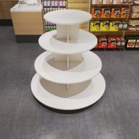 木质圆形中岛柜红酒饮料展示柜鞋店母婴店玩具架礼品展架堆头柜