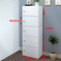 落地多层带门书柜带锁储物柜简易客厅置物架简约多功能书橱收纳柜