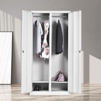 钢制加厚更衣柜员工储物柜铁皮收纳柜带锁碗柜浴室柜车间柜健身柜