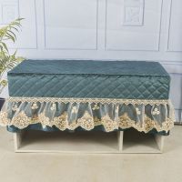 欧式布艺绒丝换鞋凳套梳妆凳罩全包凳子罩防尘罩方圆凳保护罩