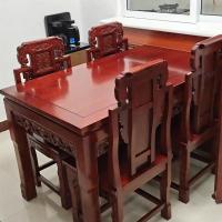 中式老榆木实木四方桌餐桌八仙桌长方桌家用组合小户型饭桌酒店桌