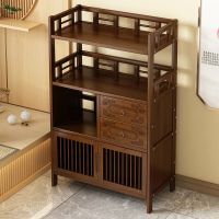 移动茶桌小茶水柜实木茶具茶叶收纳柜边柜沙发边几角几茶柜置物架