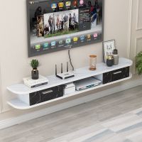 简易壁挂背景墙电视柜墙上悬挂式客厅卧室小户型机顶盒置物架
