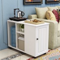 北欧式沙发边柜可移动带轮边几床边桌子茶水柜轻奢小茶几方几角几