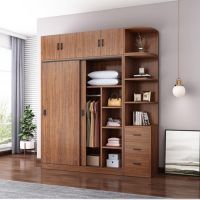 衣柜推拉门简易组装卧室家具储物柜衣柜家用卧室出租房用移门衣橱