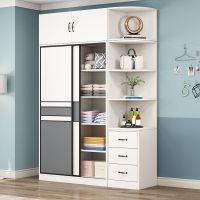 大衣柜推拉门家用卧室实木整体柜子现代简约经济型储物衣橱