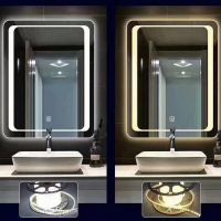 新款网红北欧卫生间智能镜子led浴室防雾防爆触摸屏化妆镜壁挂