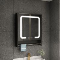 实木语音智能浴室镜柜单独挂墙式卫生间镜箱厕所洗手间梳妆镜带灯