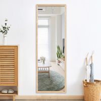 北欧实木穿衣镜壁挂镜子贴墙全身镜 卧室试衣镜可现代简约
