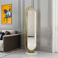 意式立体镜子全身穿衣镜ins风家用卧室落地镜客厅窄轻奢试衣镜