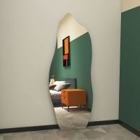 北欧风家用全身穿衣镜ins不规则镜子异性落地镜服装店试衣镜镜子