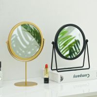 北欧ins风台式网红少女心化妆镜宿舍桌面便携学生家用旋转梳妆镜