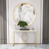 轻奢玄关桌入户靠墙现代简约玄关台走廊端景台条案新中式玄关柜