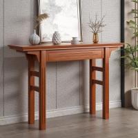 新中式全实木玄关台门厅条案端景台现代简约靠墙玄关桌佛台供桌