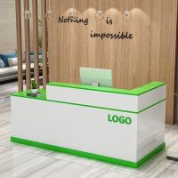 公司前台接待台简约现代收银台小型柜台服装店拐角吧台理发店吧台