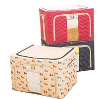 大号收纳箱衣服钢架整理折叠箱子学生少女心大容量布艺牛津布居家