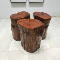 根雕凳子实木墩子原木树桩木桩底座茶几茶桌配凳大板支架原木凳