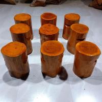 根雕凳子实木墩子原木树桩木桩底座茶几茶台配凳大板支架圆木凳