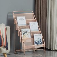 儿童绘本架玩具收纳小书架报刊杂志架宝宝多层整理家用铁艺置物架