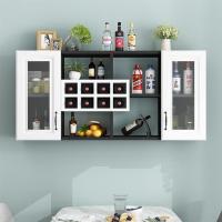 墙上酒柜酒架壁挂式红酒墙壁吊柜高脚杯红酒架餐厅置物架挂墙酒柜