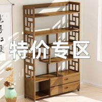 加厚博古架实木新中式多宝阁茶叶展示柜博古摆件茶具客厅书置物架