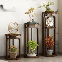 新中式楠竹盆栽花盆花架花几置物架室内客厅花台架单个落地绿萝架