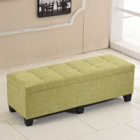 棉麻布艺沙发凳床尾凳服装店换试鞋凳储物长条凳搁脚凳可皮凳