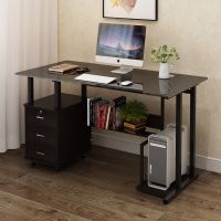 书桌钢化玻璃台式电脑桌单人多功能简约现代电脑台学生简易写字桌