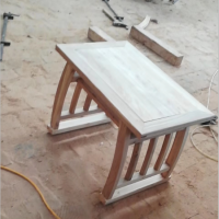 老榆木实木国学课桌书法桌椅凳子组合中式仿古琴桌双人培训写字桌