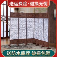 中式推拉折叠屏风隔断墙房间卧室简易门帘客厅进门玄关装饰隔断板
