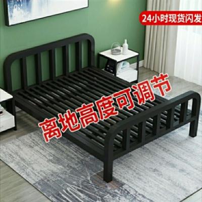 床铁艺床1.2米家用出租房现代简约1.8米双人床加粗加厚单人铁床