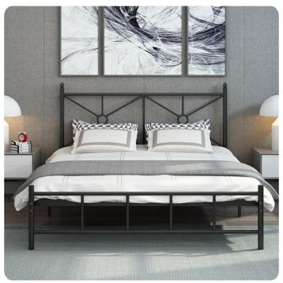 铁架床1.5米单人床公寓铁艺床双人床1.8米出租房床现代简约1.2米